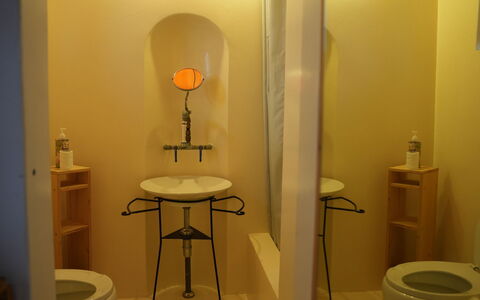 Fazio: Wall, Interior Design, Plumbing Fixture, Wood, Flooring, Floor, Bathroom, Bathroom Sink, Lighting, Plumbing
