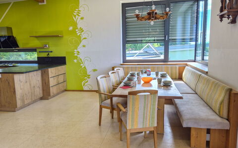 Villa Techelsberg: Furniture, Interior Design, Flooring, Wall, Wood, Kitchen, Floor, Light Fixture, Ceiling, Lighting