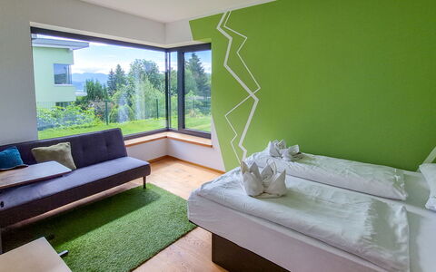 Villa Techelsberg: Interior Design, Ceiling, Room, Pillow, Bedroom, Bed, Throw Pillow, Eco Hotel, Villa, Daylighting
