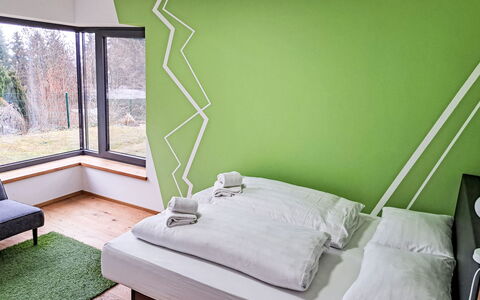 Villa Techelsberg: Interior Design, Furniture, Bedroom, Floor, Flooring, Ceiling, Bed, Lighting, Bed Sheet, Bedding