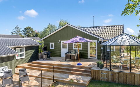 Naya - 500M from the Sea: Roof, Home, Cottage, Garden, Deck, Shade, Yard, Siding, Backyard, Garden Buildings