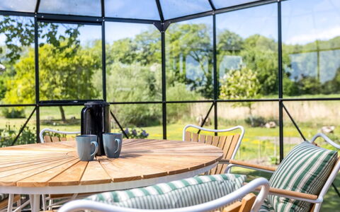 Naya - 500M from the Sea: Garden, Shade, Outdoor Furniture, Glass, Outdoor Table, Chair, Eco Hotel, Landscaping, Outdoor Structure, Natural Material