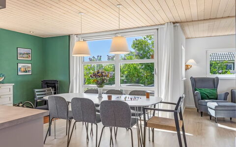 Naya - 500M from the Sea: Furniture, Interior Design, Flooring, Floor, Wood, Ceiling, Table, Chair, Kitchen & Dining Room Table, Dining Room
