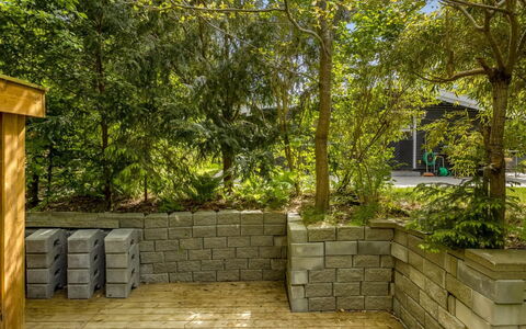 Afke - 660M from the Sea: Brick, Stone Wall, Garden, Brickwork, Shade, Flagstone, Concrete, Plank, Landscaping