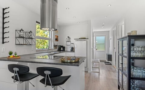 Agneta - 1Km from the Sea: Furniture, Kitchen, Interior Design, Countertop, Flooring, Wood, Ceiling, Floor, Light Fixture, Kitchen Appliance