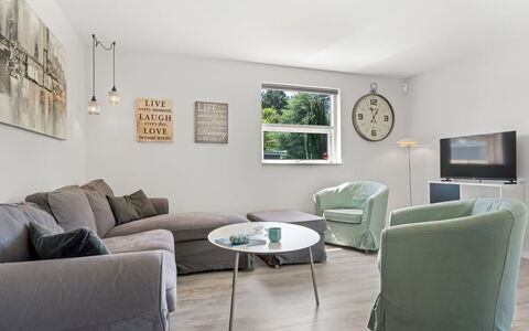 Agneta - 1Km from the Sea: Furniture, Interior Design, Couch, Flooring, Floor, Wall, Living Room, Room, Ceiling, Wood