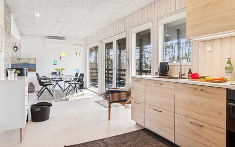 Amaja - 600M from the Sea: Furniture, Interior Design, Flooring, Wood, Floor, Ceiling, Kitchen, Wood Flooring, Countertop, Chair