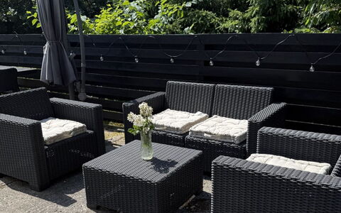 Aamunde - 600M from the Sea: Furniture, Outdoor Furniture, Flowerpot, Wicker, Houseplant, Garden, Chair, Outdoor Table, Hardwood