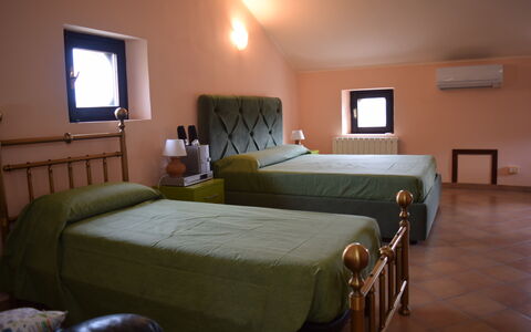 Casa Carletto, Abruzzo: Furniture, Interior Design, Flooring, Floor, Bedroom, Bed, Wood, Room, Bedding, Bed Sheet