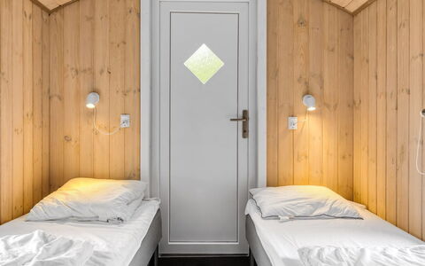 Irlin - 850M from the Sea: Bedroom, Ceiling, Bed, Interior Design, Bedding, Bed Sheet, Room, Door, Bed Frame, Dormitory