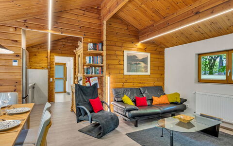 Bude 120: Wood, Ceiling, Interior Design, Flooring, Room, Home, Cottage, Floor, Living Room, Log Cabin