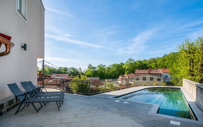 Opatija Matulji 505: Outdoor Furniture, Home, Furniture, Door, Outdoor Table, Chair, Kitchen & Dining Room Table, Shade, Balcony, Porch