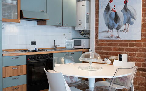 Dafne Suite: Furniture, Interior Design, Chair, Flooring, Floor, Wood, Light Fixture, Table, Kitchen, Kitchen & Dining Room Table