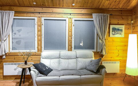 Jerisrannantie 7: Furniture, Wood, Interior Design, Window Covering, Flooring, Floor, Lighting, Room, Window Treatment, Ceiling