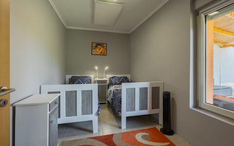 Nest: Wall, Interior Design, Flooring, Floor, Wood, Ceiling, Bedroom, Bed, Room, Lighting