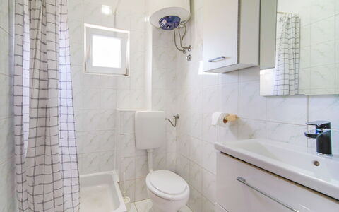 Rab Lopar 200: Toilet Seat, Bathroom, Toilet, Plumbing Fixture, Wall, Flooring, Floor, Bathroom Sink, Interior Design, Sink