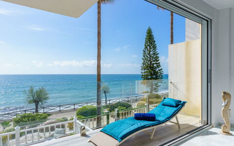 Mirabella: Blue, Furniture, Sea, Coastal And Oceanic Landforms, Chair, Ocean, Coast, Outdoor Furniture, Balcony, Resort