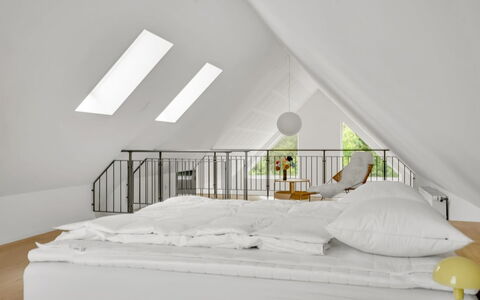 Anelle - 2.5Km from the Sea: Furniture, Interior Design, Flooring, Floor, Wood, Wood Flooring, Bedroom, Bed, Lighting, Home