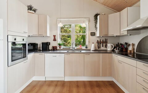Mariam - 100M from the Sea: Kitchen, Kitchen Appliance, Countertop, Interior Design, Furniture, Cabinetry, Major Appliance, Flooring, Home Appliance, Room