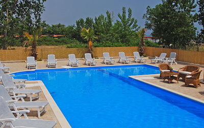 Tortoreto Apartment Close To The Sea, Ac,wi -fi: Swimming Pool, Outdoor Furniture, Resort, Furniture, Sunlounger, Composite Material, Leisure, Umbrella, Thermae, Shade