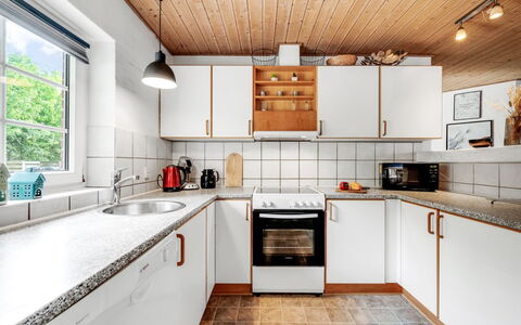 Ulf - 2Km from the Sea: Kitchen, Kitchen Appliance, Countertop, Major Appliance, Wood, Flooring, Cabinetry, Interior Design, Ceiling, Plumbing Fixture