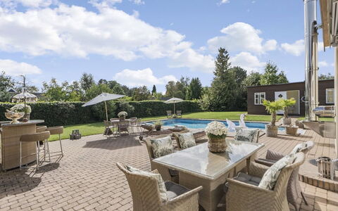 Mads - 1.2Km from the Sea: Land Lot, Garden, Lawn, Estate, Landscaping, Chair, Yard, Shade, Villa, Farmhouse