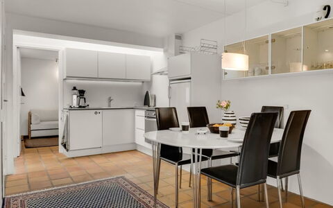 Nis - 900M from the Sea: Furniture, Interior Design, Flooring, Floor, Ceiling, Kitchen, Room, Light Fixture, Apartment, Table
