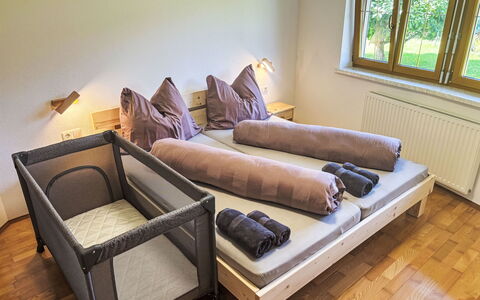 Panoramablick: Furniture, Wood, Interior Design, Bed, Bedroom, Textile, Floor, Flooring, Bedding, Lighting