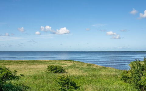 Gadde - 100M to the Fjord: Sky, Blue, Cloud, Horizon, Water, Daytime, Body Of Water, Water Resources, Green, Grass