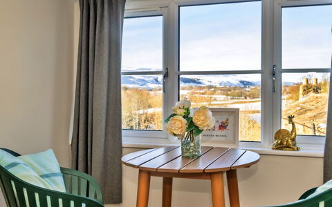 Bleabeck View: Shade, Mountain Range, Outdoor Structure, Eco Hotel, Deck, Outdoor Furniture, Garden, Chair, Landscaping, Hardwood