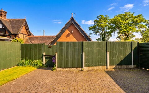 The Grove Annexe: Roof, Cottage, Gate, Garden, Fence, Landscaping, Estate, Driveway, Home Fencing, Lawn