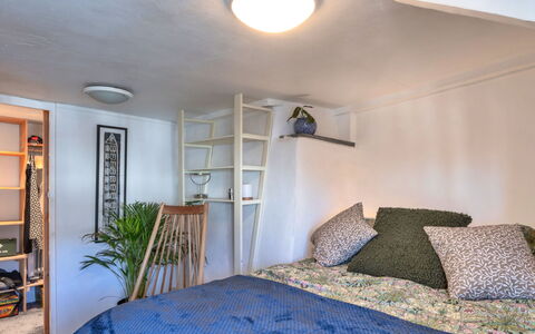 Cornwall Old Stone Cottage: Interior Design, Wall, Furniture, Wood, Flooring, Ceiling, Bedroom, Floor, Room, Bed