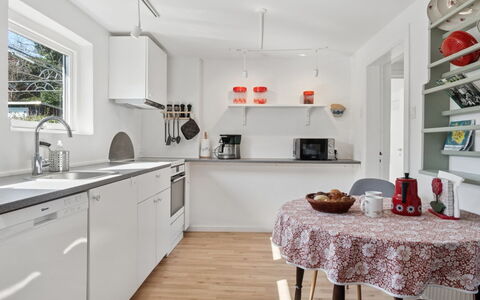 Keld - 350M from the Sea: Kitchen, Kitchen Appliance, Furniture, Countertop, Interior Design, Major Appliance, Flooring, Cabinetry, Ceiling, Home Appliance