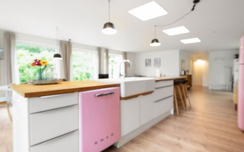 Albina - 650M from the Sea: Interior Design, Kitchen, Flooring, Countertop, Furniture, Kitchen Appliance, Wood, Floor, Cabinetry, Ceiling
