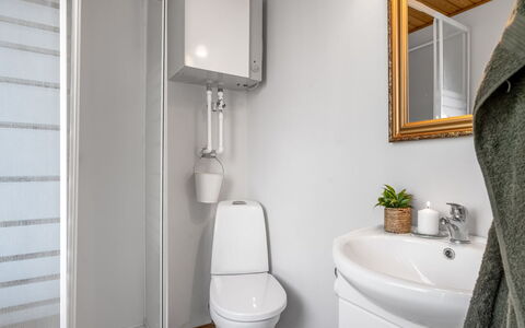 Annalia - 400M from the Sea: Toilet Seat, Plumbing Fixture, Wall, Toilet, Flooring, Bathroom, Floor, Wood, Bathroom Sink, Interior Design