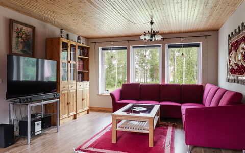 Jönsamåla: Furniture, Interior Design, Wood, Flooring, Ceiling, Floor, Living Room, Couch, Home, Room