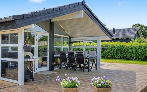 Frederikke - 875M from the Sea: Porch, Door, Shade, Cottage, Deck, Outdoor Furniture, Outdoor Structure, Patio, Awning, Yard