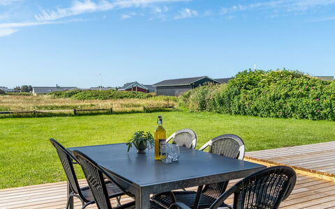 Leonard - 130M from the Sea: Sky, Furniture, Table, Outdoor Furniture, Land Lot, Outdoor Table, Chair, Kitchen & Dining Room Table, Shade, Deck