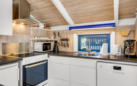 Rathulf - 700M from the Sea: Wood, Kitchen, Plumbing Fixture, Major Appliance, Ceiling, Countertop, Plumbing, Sink, Tap, Wood Stain