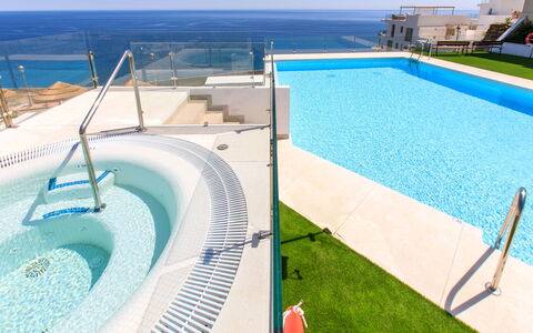 D'Mediterranea Private Pool & Sauna: Blue, Swimming Pool, Apartment, Resort, Sea, Balcony, Hotel, Seaside Resort, Condominium, Villa