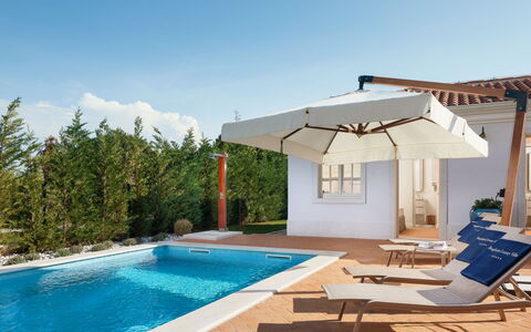 Celeste: Swimming Pool, Umbrella, Outdoor Furniture, Furniture, Shade, Chair, Resort, Composite Material, Flowerpot, Eco Hotel