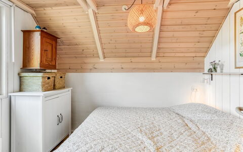 Frodde - 200M from the Sea: Interior Design, Furniture, Bedroom, Bed, Wood, Ceiling, Flooring, Floor, Light Fixture, Room
