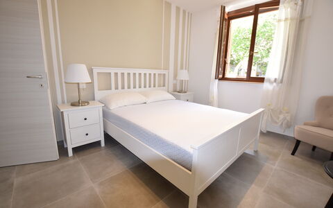 Casa In Collina: Bed, Furniture, Bedding, Bedroom, Interior Design, Bed Sheet, Floor, Flooring, Wood, Room