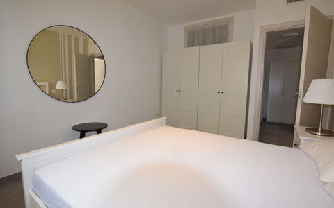 Casa In Collina: Furniture, Bed, Interior Design, Bedroom, Floor, Flooring, Wall, Bedding, Wood, Bed Sheet