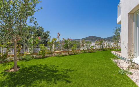 Le Lavandou 450: Garden, Groundcover, Landscaping, Lawn, Shade, Yard, Eco Hotel, Backyard, Villa