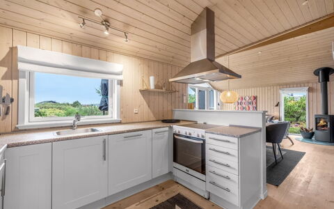 Effie - 500M from the Sea: Flooring, Wood, Kitchen, Floor, Ceiling, Interior Design, Countertop, Kitchen Appliance, Wood Flooring, Major Appliance