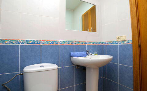 Gekko: Blue, Plumbing Fixture, Flooring, Floor, Bathroom, Plumbing, Tile, Interior Design, Sink, Tap