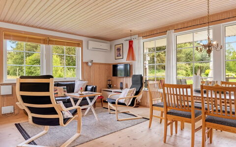 Thine - 800M from the Sea: Furniture, Interior Design, Flooring, Floor, Wood, Ceiling, Wood Flooring, Chair, Room, Living Room