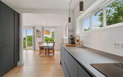 Hermine - 250M from the Sea: Flooring, Kitchen, Interior Design, Countertop, Wood, Floor, Cabinetry, Ceiling, Furniture, Home
