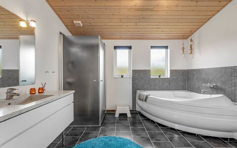 Anelise - 800M to the Fjord: Flooring, Interior Design, Plumbing Fixture, Ceiling, Floor, Sink, Plumbing, Tap, Bathroom, Home